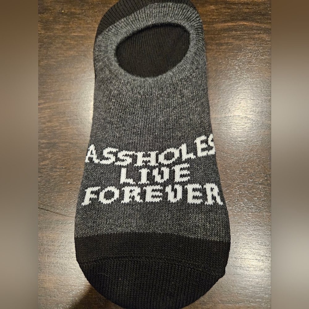 NIB Assholes Live Forever Socks